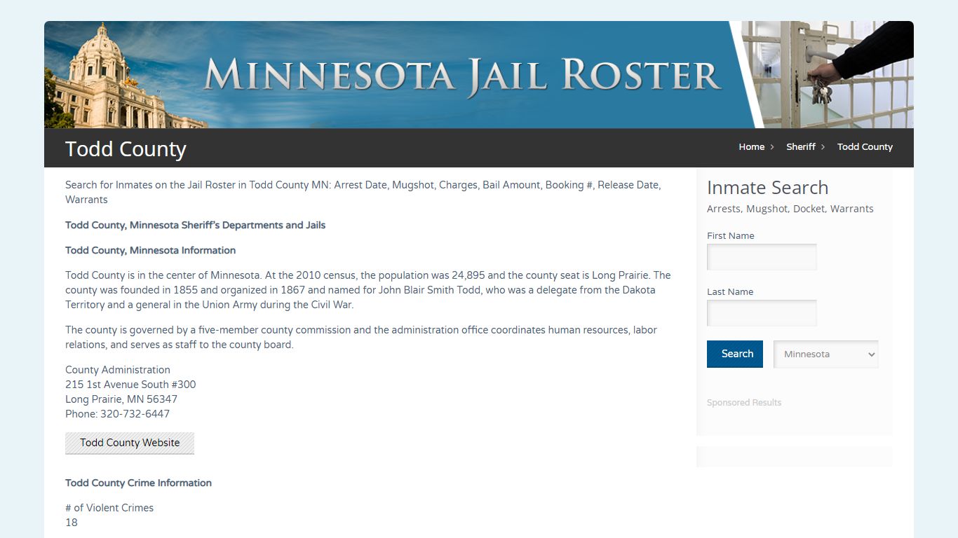 Todd County | Jail Roster Search